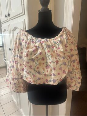 Future Collective Jenny K Lopez off shoulder crop top